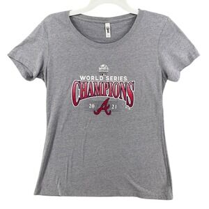Atlanta Braves World Series Champions 2021 Graphic T Shirt Women's Sz XL